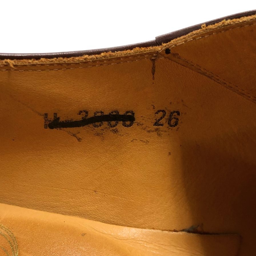 スコッチグレイン ヒロカワ レザーシューズ シングルモンク ストラップ H 2000 ブラウン メンズ サイズ26 Scotch grain HIROKAWA 約26.0cm【AFC34】
