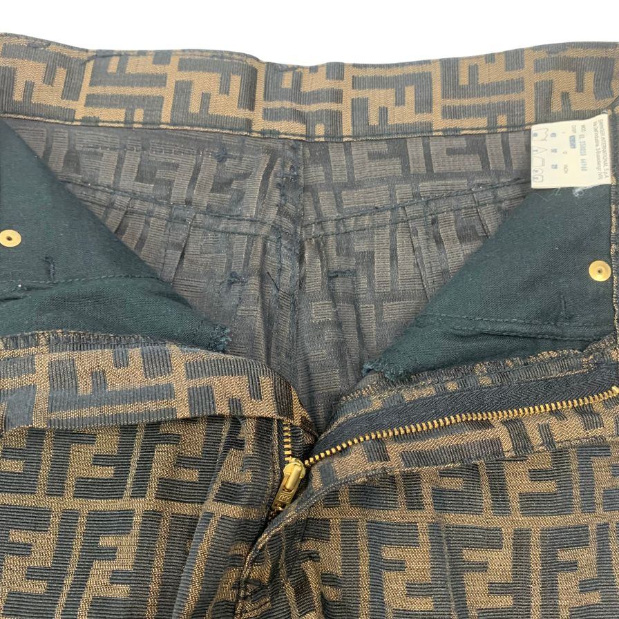 新品同様◆フェンディ デニムパンツ ジーンズ ズッカ柄 レディース サイズ29インチ 020589 総柄 FENDI JEANS 【AFB46】