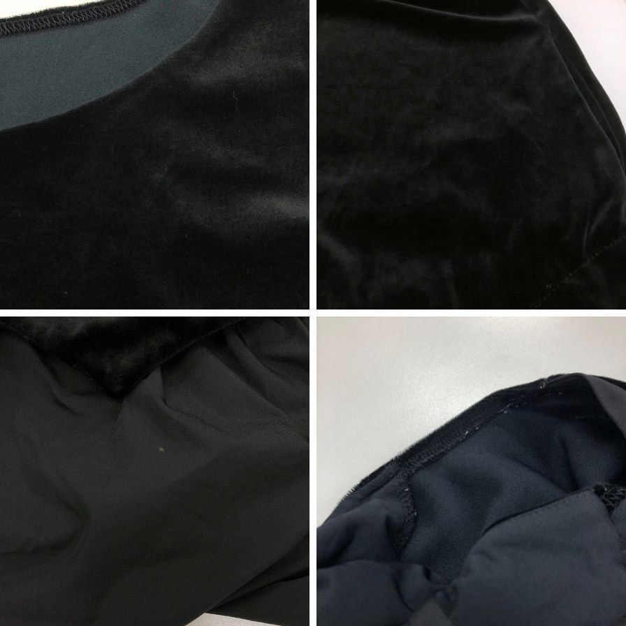 中古◆ベロア ノワール バイ フォクシー ニューヨーク ノースリーブワンピース ベロア バルーン 31271 レディース サイズ38 ブラック VELOUR NOIR by FOXEY NEWYORK 【AFB4】
