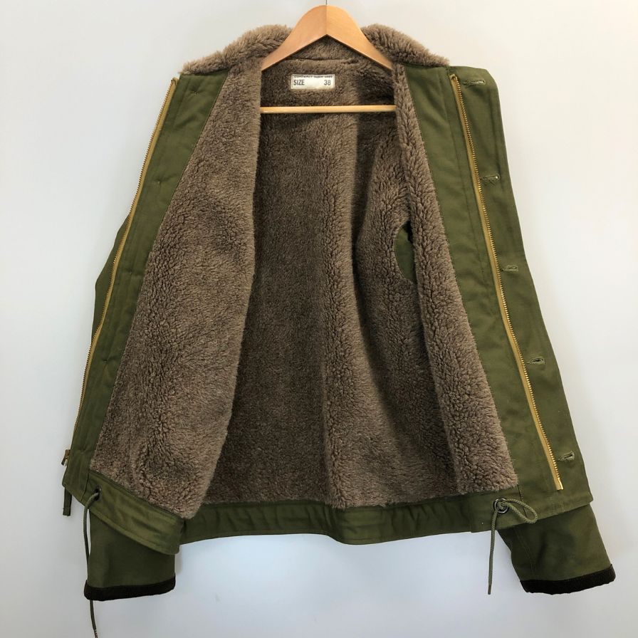 極美品◆バズリクソンズ N-1 デッキジャケット グリーン メンズ サイズ38 BR15338 BUZZ RICKSON'S 【AFA13】