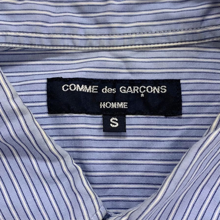 中古◆コムデギャルソン オム 長袖シャツ ストライプ切替 メンズ サイズS HQ-B003 comme des garcons homme 【AFB49】