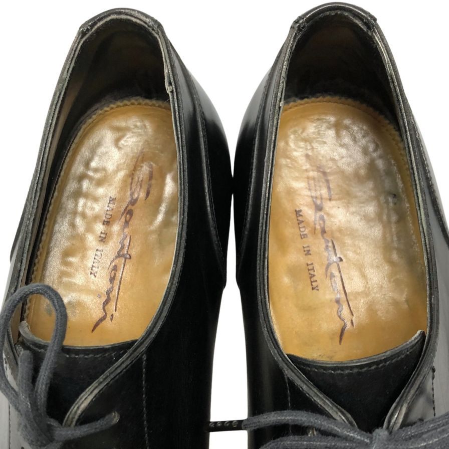 サントーニ レザーシューズ 51071 Uチップ メンズ サイズ6.5 ブラック Santoni 約26.5cm【AFC44】