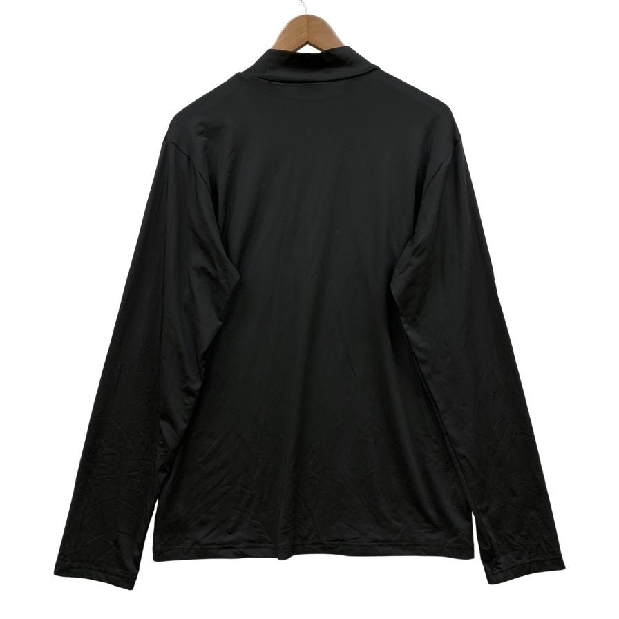 美品◆マルボン ハイネックシャツ メンズ ポリエステル ポリウレタン サイズL ブラック MALBON 【AFB49】