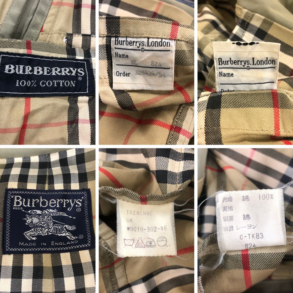 美品◆バーバリーズ トレンチコート ノバチェック コットン メンズ サイズEL べージュ Burberrys 【AFA12】