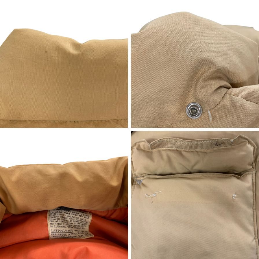 中古◆ザ ノースフェイス ダウンジャケット 茶タグ ビンテージ USA製 ベージュ メンズ サイズL THE NORTH FACE 【AFA12】
