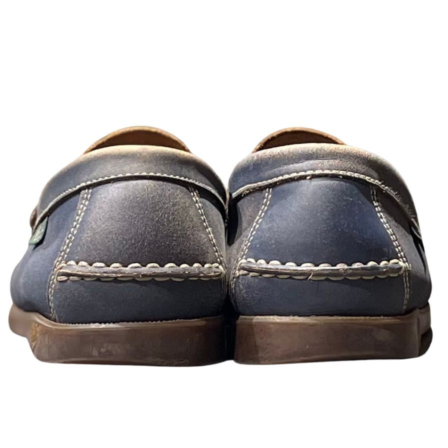 パラブーツ ローファー コロー クラックレザー ネイビー サイズUK7.5 PARABOOT ビジネスシューズ 約26.5cm【LA】【中古】