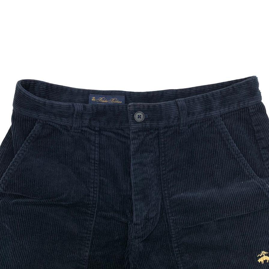 ブルックスブラザーズ ハーフパンツ ショートパンツ コーデュロイ メンズ W32 ネイビー BROOKS BROTHERS 【AFB36】