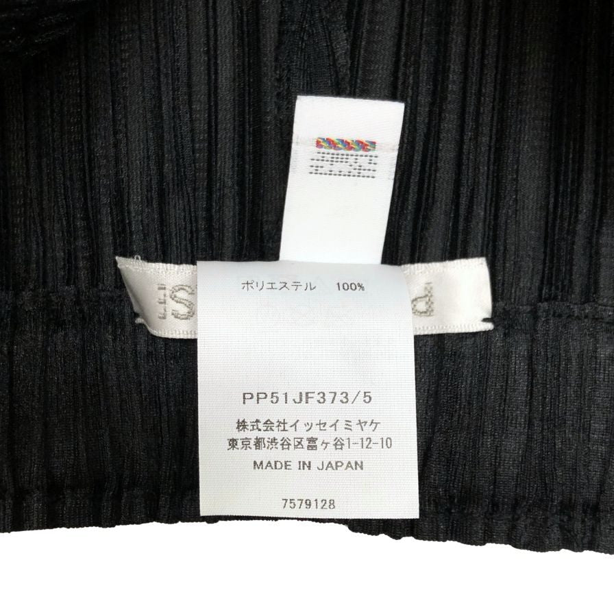 プリーツプリーズ イッセイミヤケ パンツ THICKER BOTTOMS ポリエステル サイズ5 レディース ブラック PLEATS PLEASE ISSEY MIYAKE 【AFB38】
