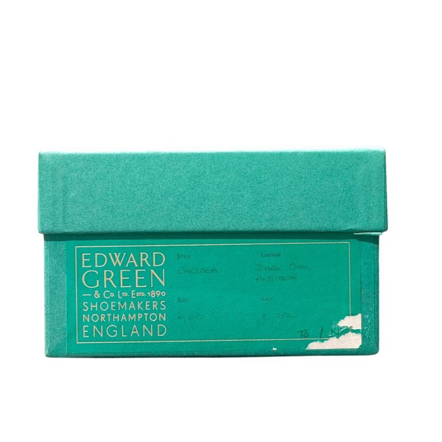 エドワードグリーン レザーシューズ チェルシー ストレートチップ 82ラスト メンズ ブラウン サイズ6E EDWARD GREEN CHELSEA ビジネスシューズ 約24.5cm【LA】【中古】