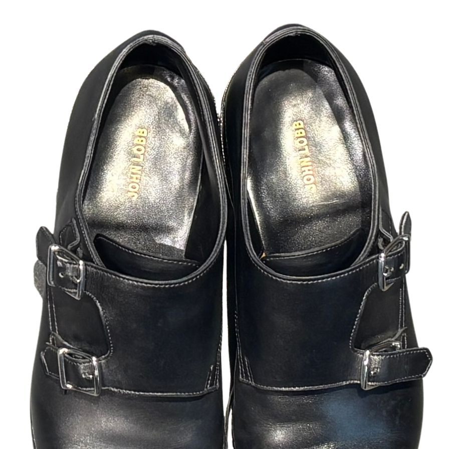 ジョンロブ レザーシューズ ダブルモンク ウィリアム メンズ UK6D ブラック JOHN LOBB ビジネスシューズ 約24.5cm【LA】【中古】