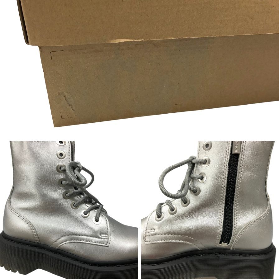 ドクターマーチン ブーツ ジャドン シルバー 8ホール サイズUK4 DR MARTENS Jadon SILVER 約23.0cm【AFD5】