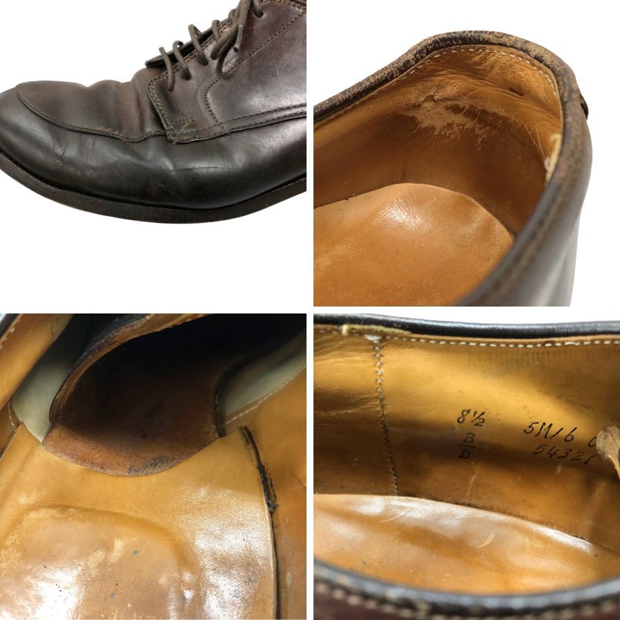 オールデン レザーシューズ Vチップ 54321 コードバン ダークバーガンディ メンズ サイズUS8.5D ALDEN 約26.5cm【AFC7】