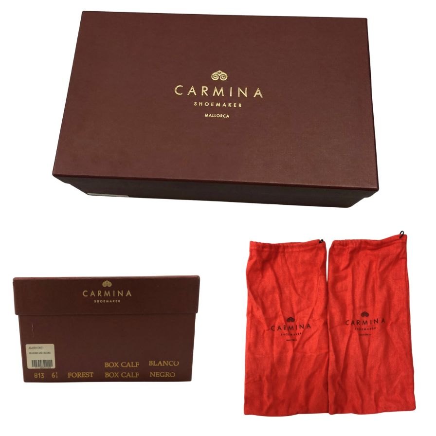 カルミナ スペクテイターシューズ レザー サイズ6.5 メンズ ブラック ホワイト CARMINA 約25.0cm【AFD13】