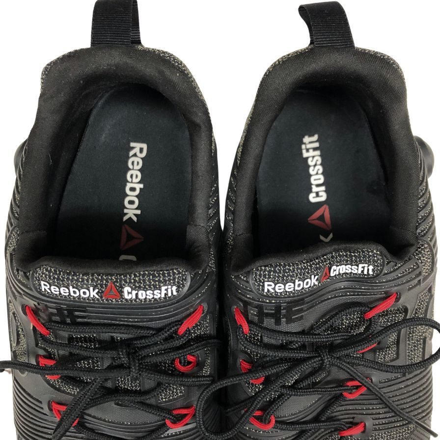 リーボック メンズ クロスフィット ナノポンプフュージョン スニーカー V67652 サイズ27cm ブラック x レッド REEBOK 約27.0cm【AFC6】