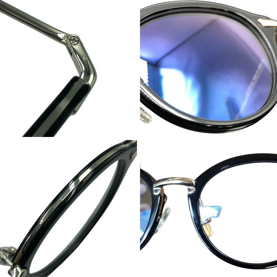トムブラウン メガネ TB-011-C-C03-49 49□21-150 ブラック×シルバー ユニセックス THOM BROWNE【AFI13】