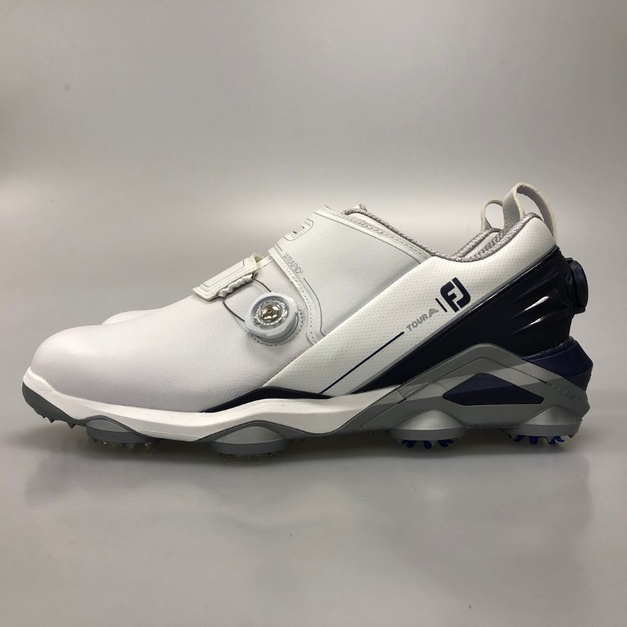 フットジョイ ゴルフシューズ レザー ローカット ダイヤルワイヤー式 ホワイト メンズ サイズ11.5 FJ FootJoy TOURS-A 約29.5cm【AFC5】