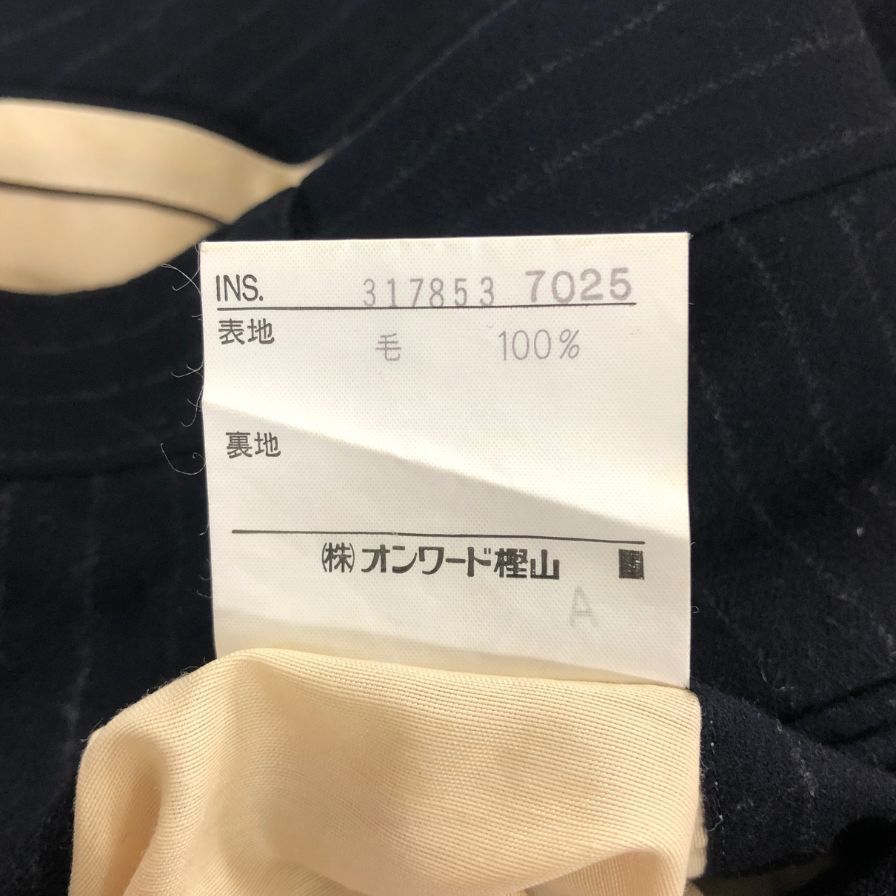 ジェイプレス スラックス センタープレス ウール チョークストライプ ネイビー メンズ サイズC-92 W-80 T-170 J.PRESS 【AFB27】