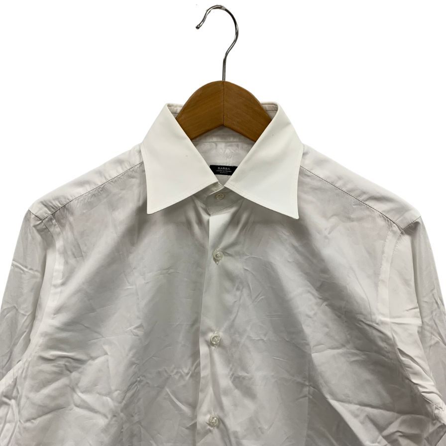 美品◆バルバ シャツ 長袖 ホワイト コットン サイズ40 メンズ BARBA 【AFB16】