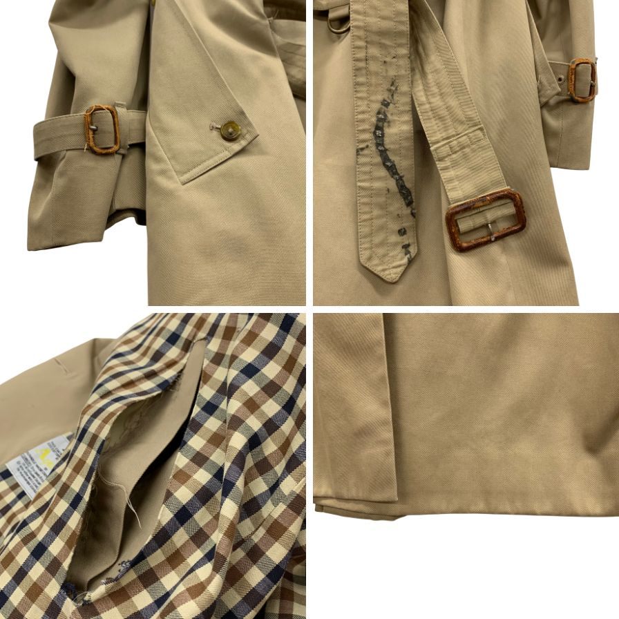 アクアスキュータム トレンチコート 70S アクア5 ヴィンテージ イングランド製 ベージュメンズ サイズ表記なし Aquascutum【LA】