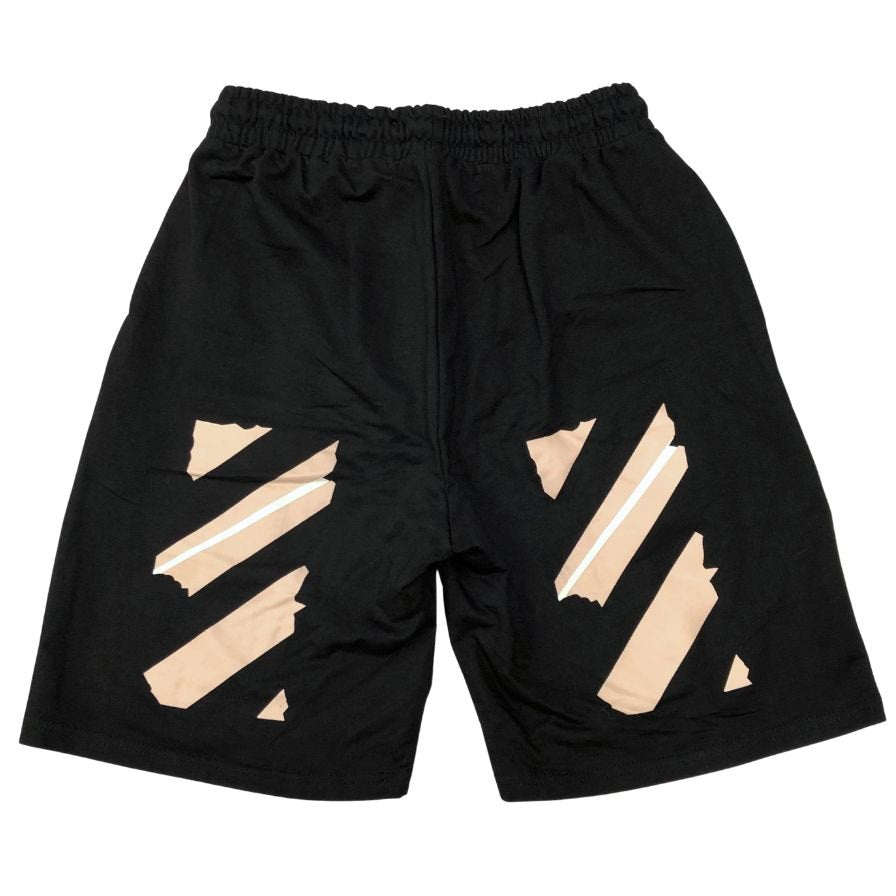 オフホワイト MAIN LABEL ショートパンツ コットン サイズM メンズ ブラック OFF-WHITE MAIN LABEL 【AFB37】