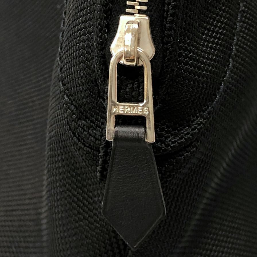 エルメス ボリードポーチ ブラック ナイロン お手入れセット ブラシ クリーム 袋 HERMES