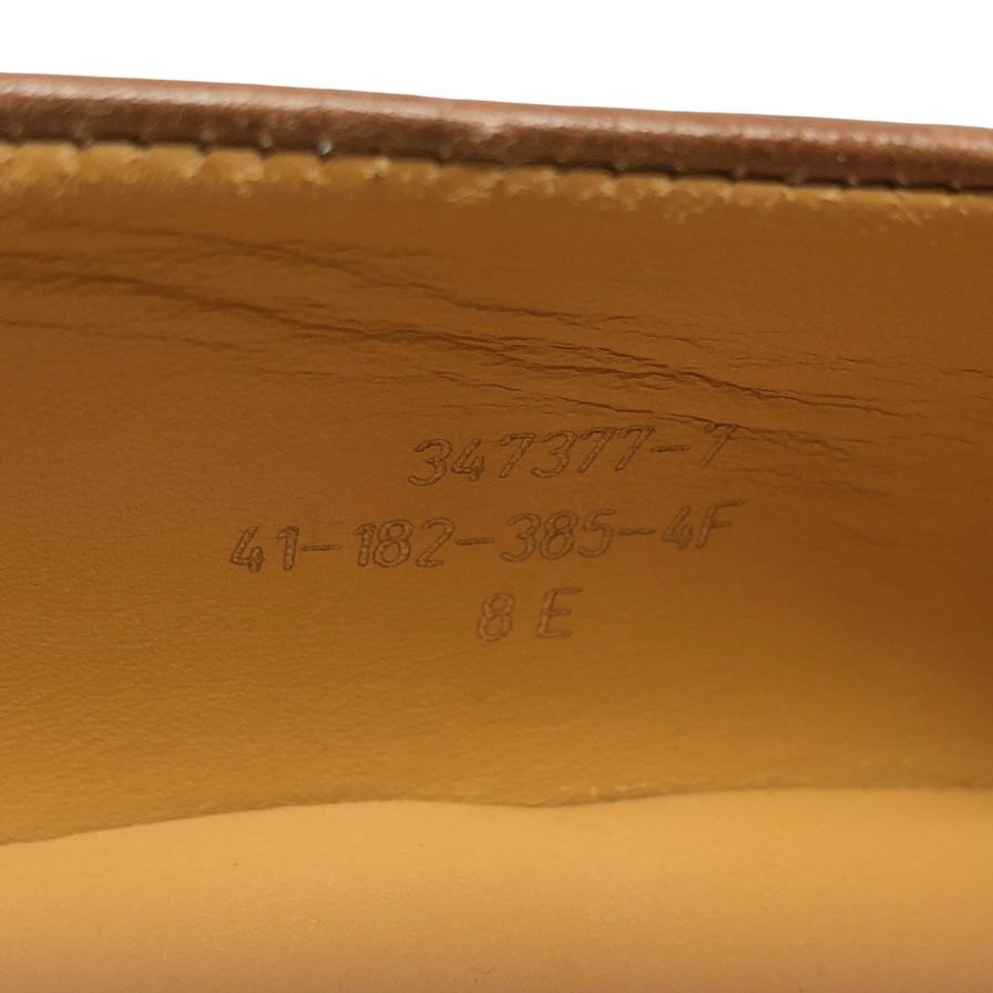 ジェイエムウエストン レザーシューズ シグネチャー ローファー トリプルソール 385 ボックスカーフ タン UK8E J.M.WESTON ローファー 約27.5cm【LA】【中古】