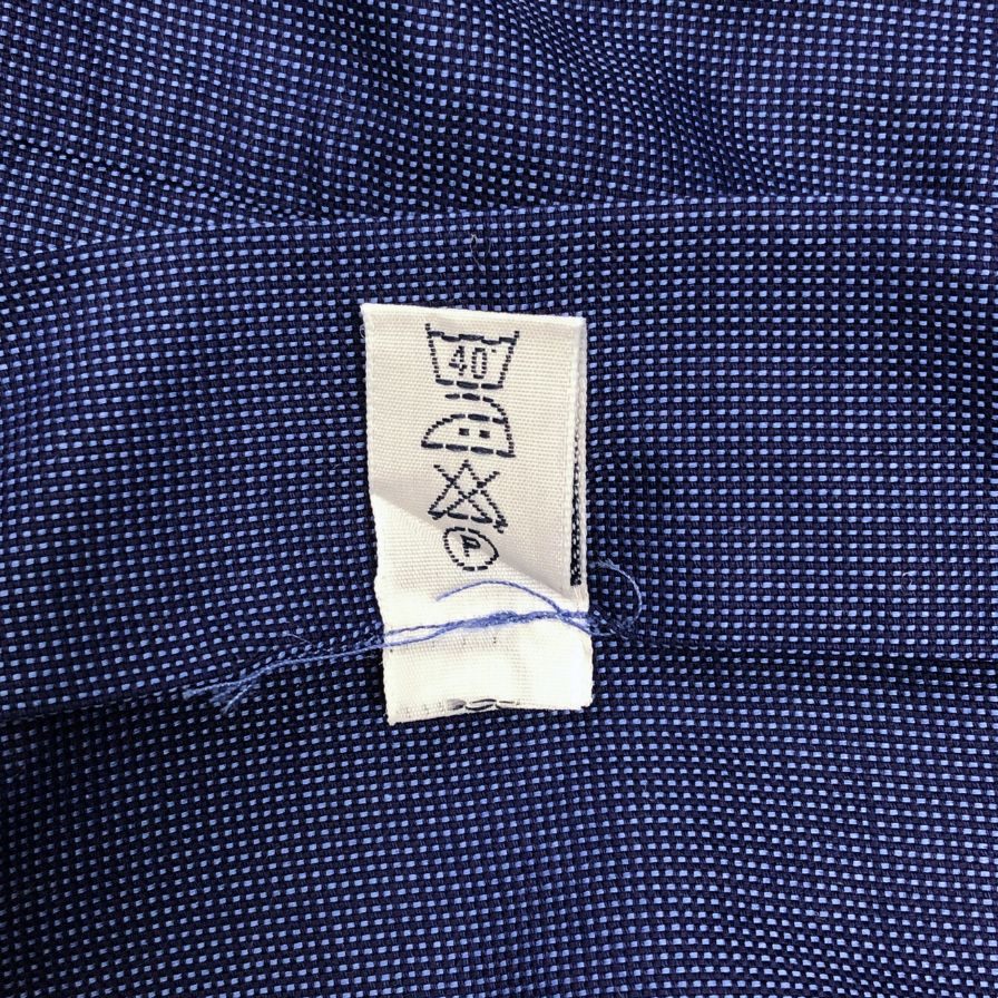 バルバ シャツ 長袖 メンズ コットン サイズ37 ネイビー BARBA【LA】