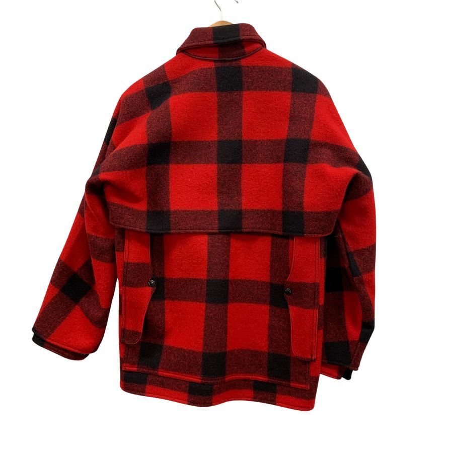 美品◆フィルソン ダブルマッキーノクルーザージャケット ウール チェック柄 レッド×ブラック メンズ サイズ38 ILSON 【AFA20】