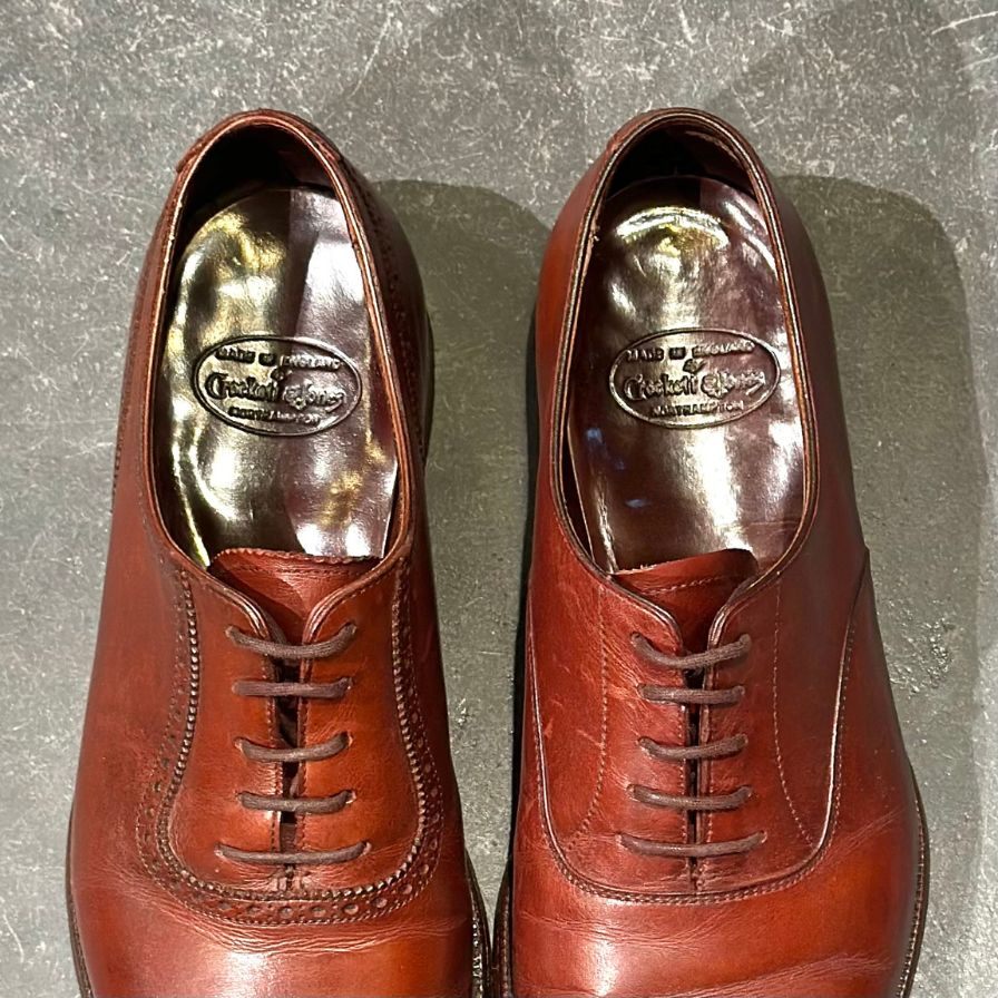 クロケット&ジョーンズ レザーシューズ アルバニー アデレード カーフ ブラウン メンズ サイズUK6D Crockett&Jones ビジネスシューズ 約24.5cm【LA】【中古】