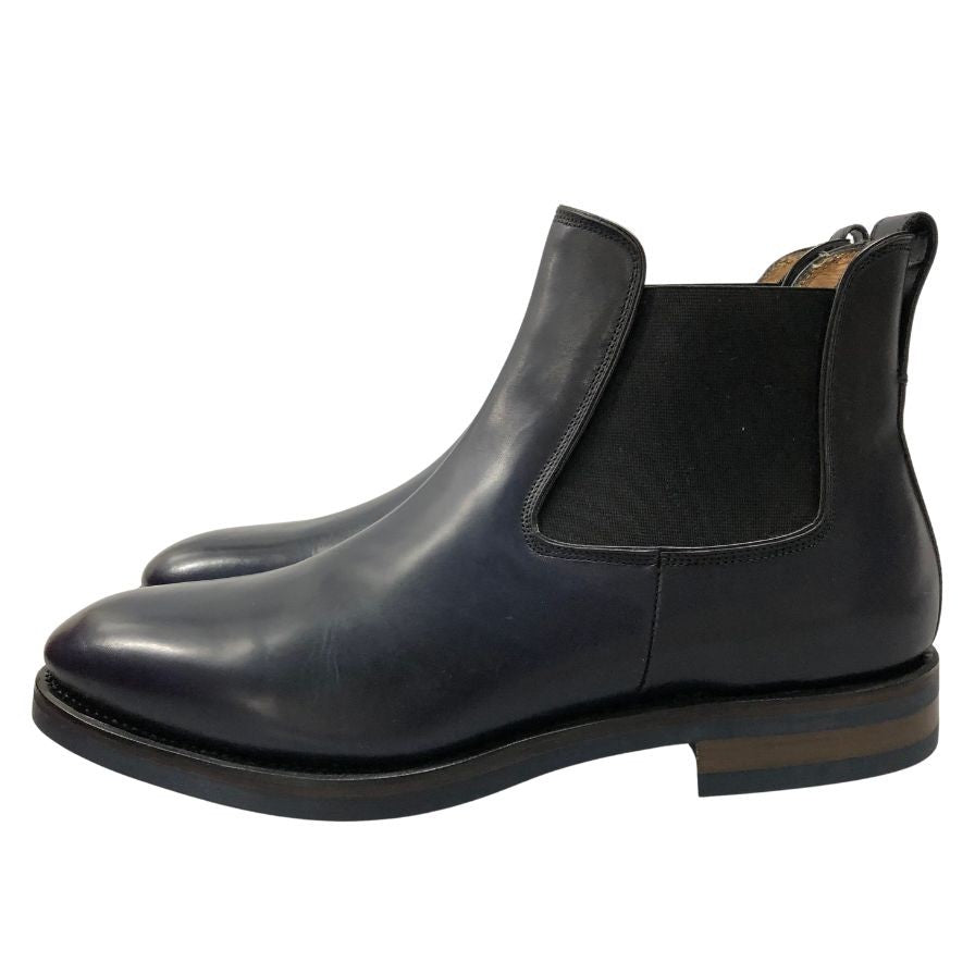サルヴァトーレフェラガモ サイドゴアブーツ ネイビー サイズ9.5EE Salvatore Ferragamo 約28.0cm【AFD4】