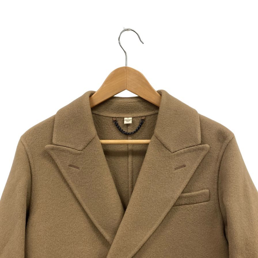 極美品◆バーバリー ロンドン ダブルブレスト コート カシミア100% イタリア製 ブラウン メンズ サイズ46 BURBERRY LONDON 【AFA17】