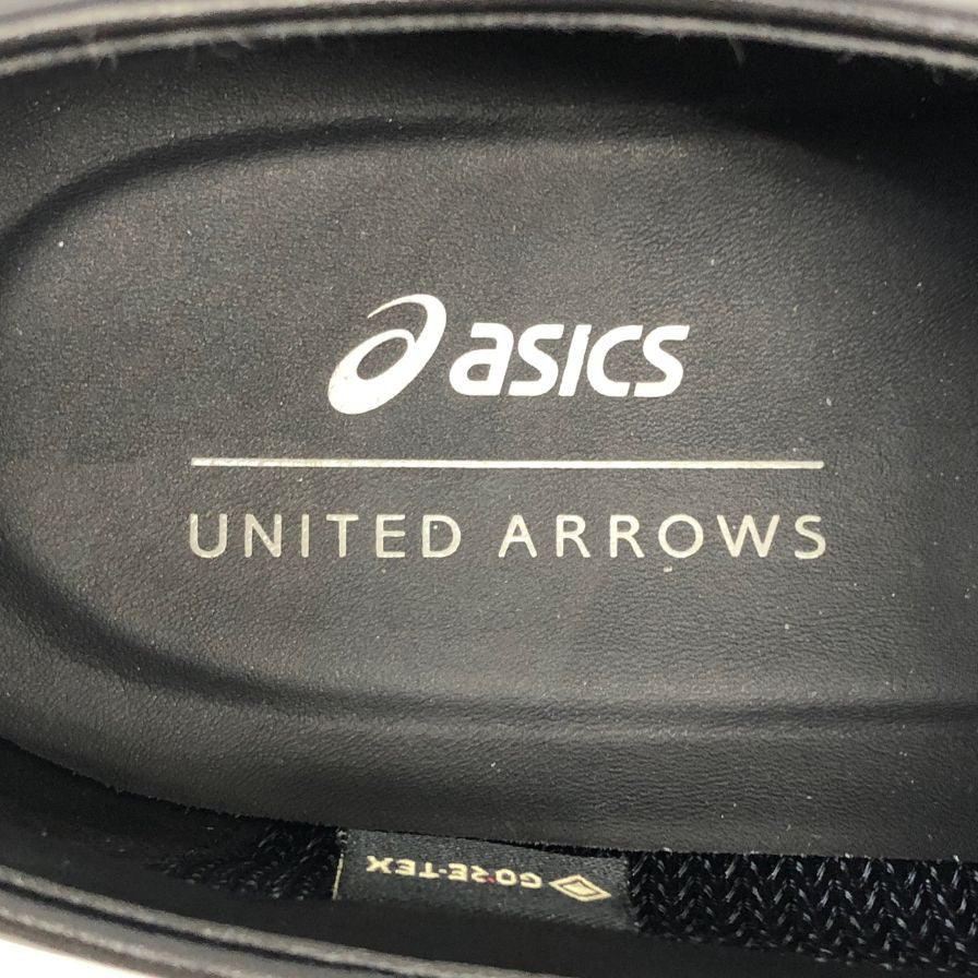 アシックス ユナイテッド アローズ別注 レザーシューズ ゴアテックス プレーントゥ ブラック メンズサイズ25.5cm Asics UNITED ARROWS 約25.5cm【AFC47】