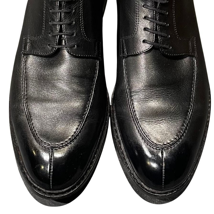 パラブーツ レザーシューズ ルソー Uチップ カーフ メンズ サイズUK7.5 ブラック PARABOOT ROUSSEAU ビジネスシューズ 約26.5cm【LA】【中古】