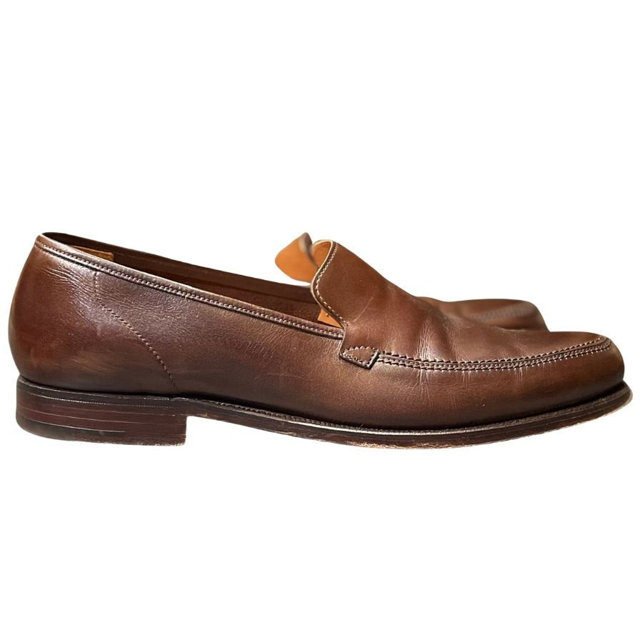 クロケット&ジョーンズ レザーシューズ ギャビン ローファー アンラインド ブラウン サイズUK8.5E CROCKETT&JONES ローファー 約27.0cm【LA】【中古】