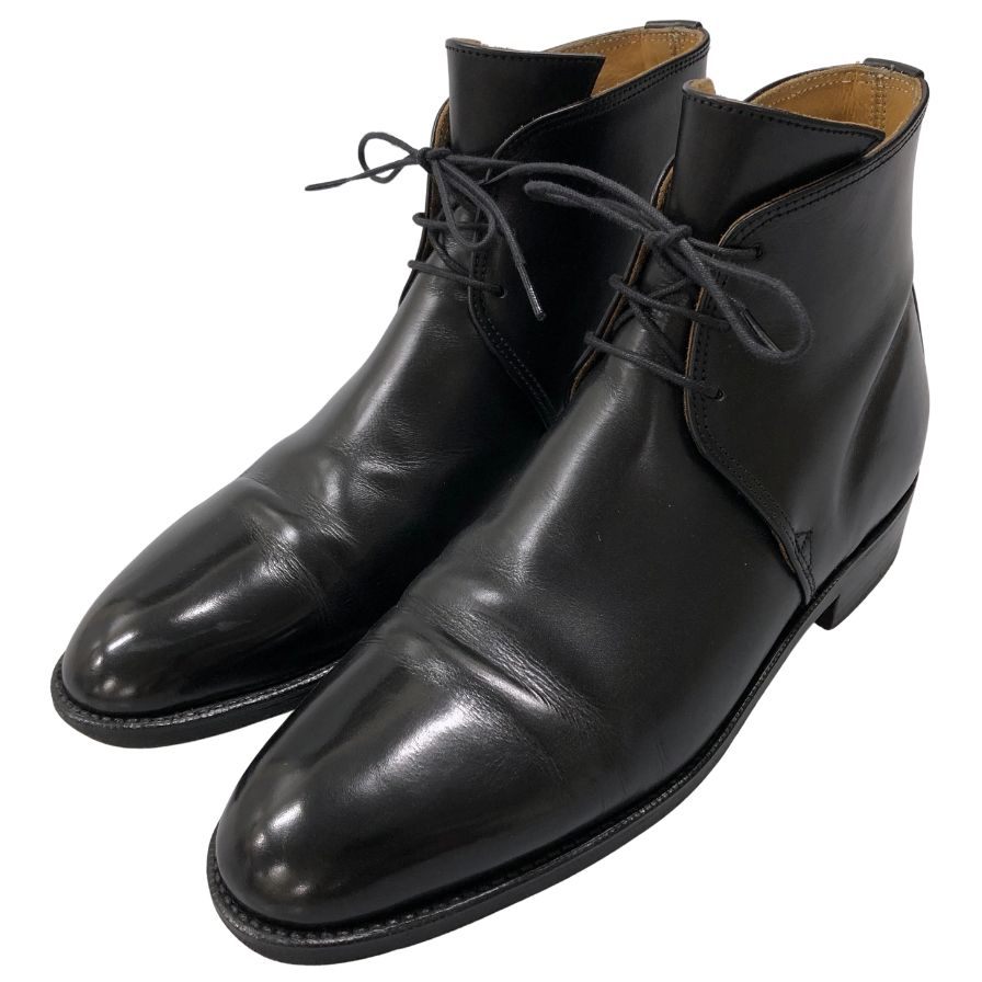 シュナイダーブーツ ジョージブーツ 52ラスト サイズ6.5 カーフレザー ブラック メンズ Schnieder Boots George Boots ブーツ 約25.0cm【LA】【中古】