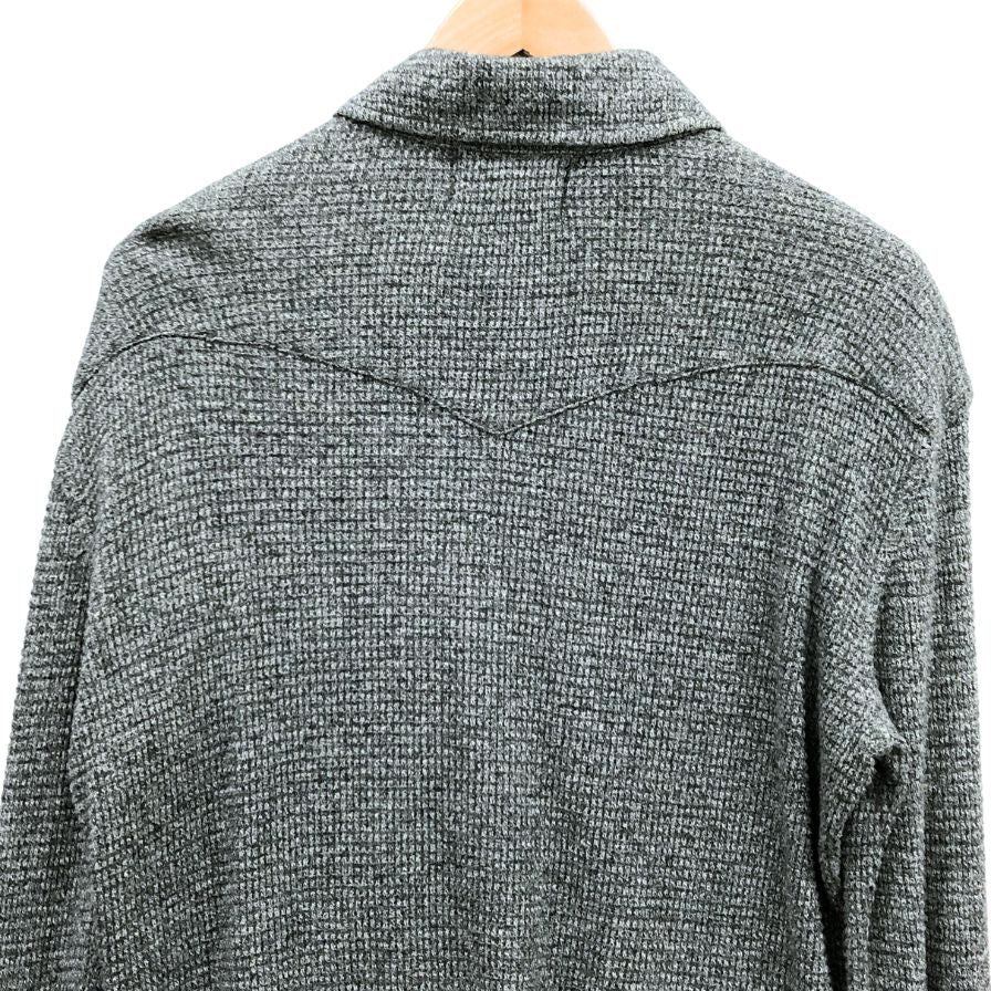 美品◆ダブルアールエル ウエスタンシャツ ニット スナップボタン グレー メンズ サイズS RALPH LAUREN RRL 【AFB9】