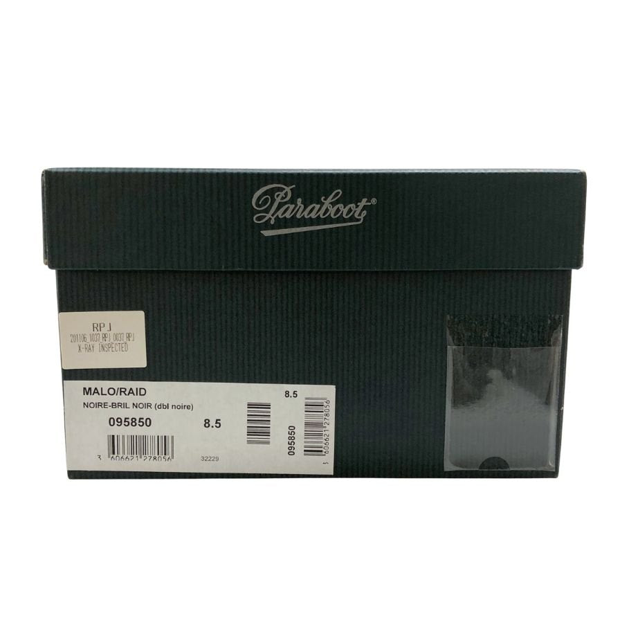 パラブーツ デッキシューズ マロ レザー モカシン 0320 ブラック メンズ サイズ8.5 PARABOOT MALO ビジネスシューズ 約27.5cm【LA】【中古】