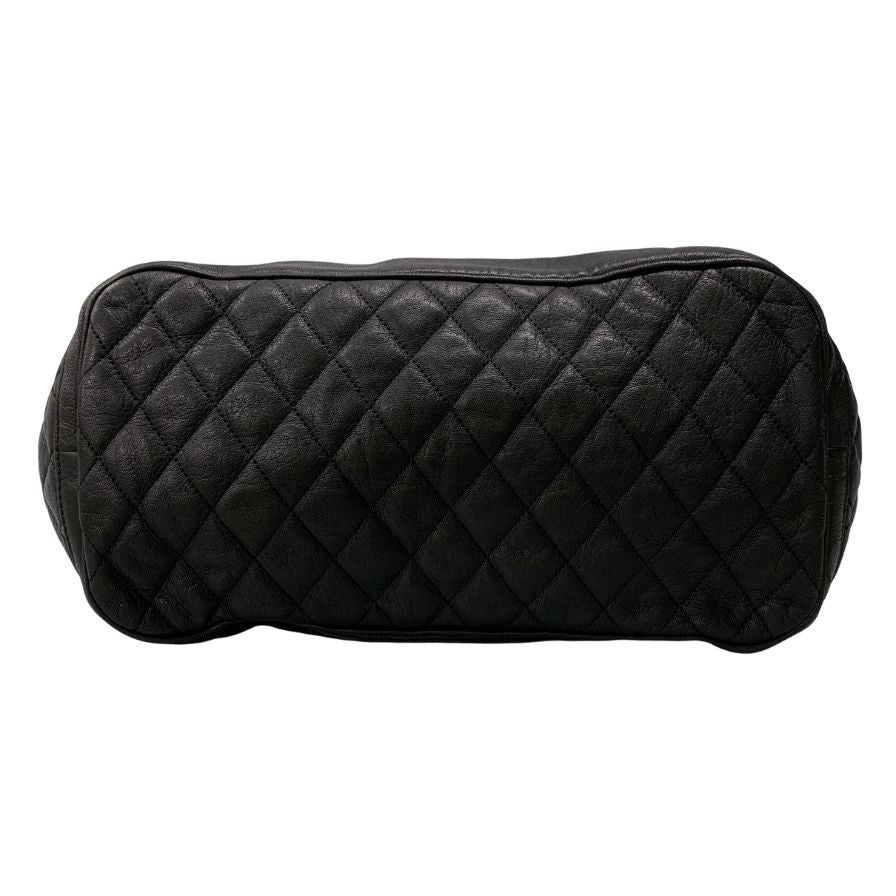 ジミーチュウ 2way トートバッグ レザー バイカー キルティング チェーン ブラック JIMMY CHOO【AFE3】