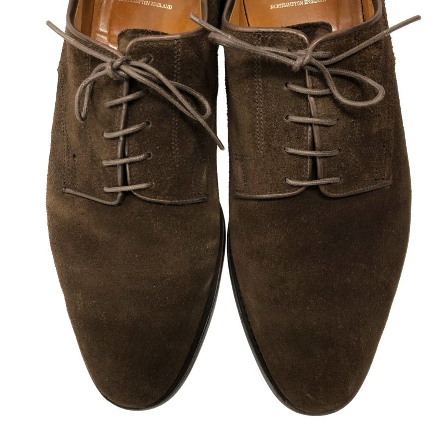 クロケット&ジョーンズ レザーシューズ ウースター スエード ブラウン メンズ サイズ9.5 E CROCKETT&JONES worcester ビジネスシューズ 約28.0cm【LA】【中古】