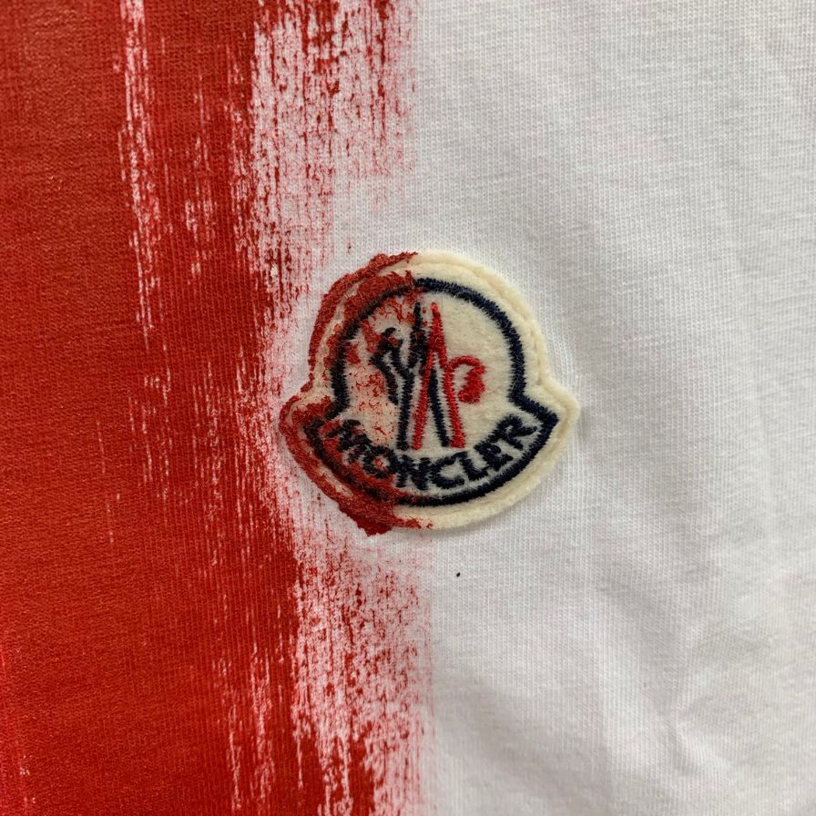 美品◆モンクレール Tシャツ 310918025450 白 ホワイト メンズ Mサイズ MONCLER 【AFB12】