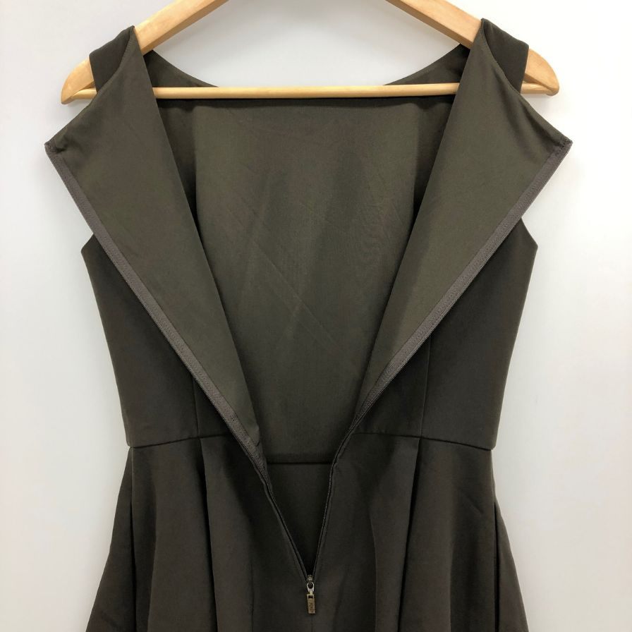 美品◆フォクシーニューヨーク ノースリーブ ワンピース バロン 32796 レディース サイズ 38 ダークブラウン FOXEY NEWYORK 【AFB23】
