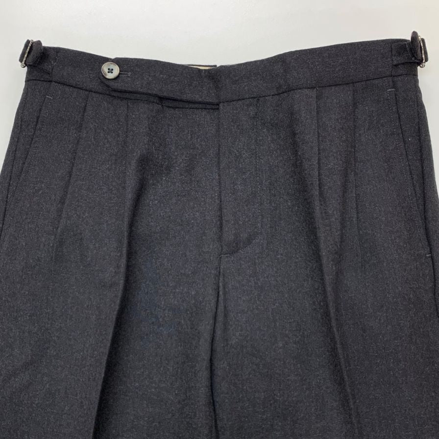 ジーティーアー COMFORT コンフォート スラックス テーパード ウール メンズ サイズ46 ダークグレー IL PANTALONE GTA 【AFB42】