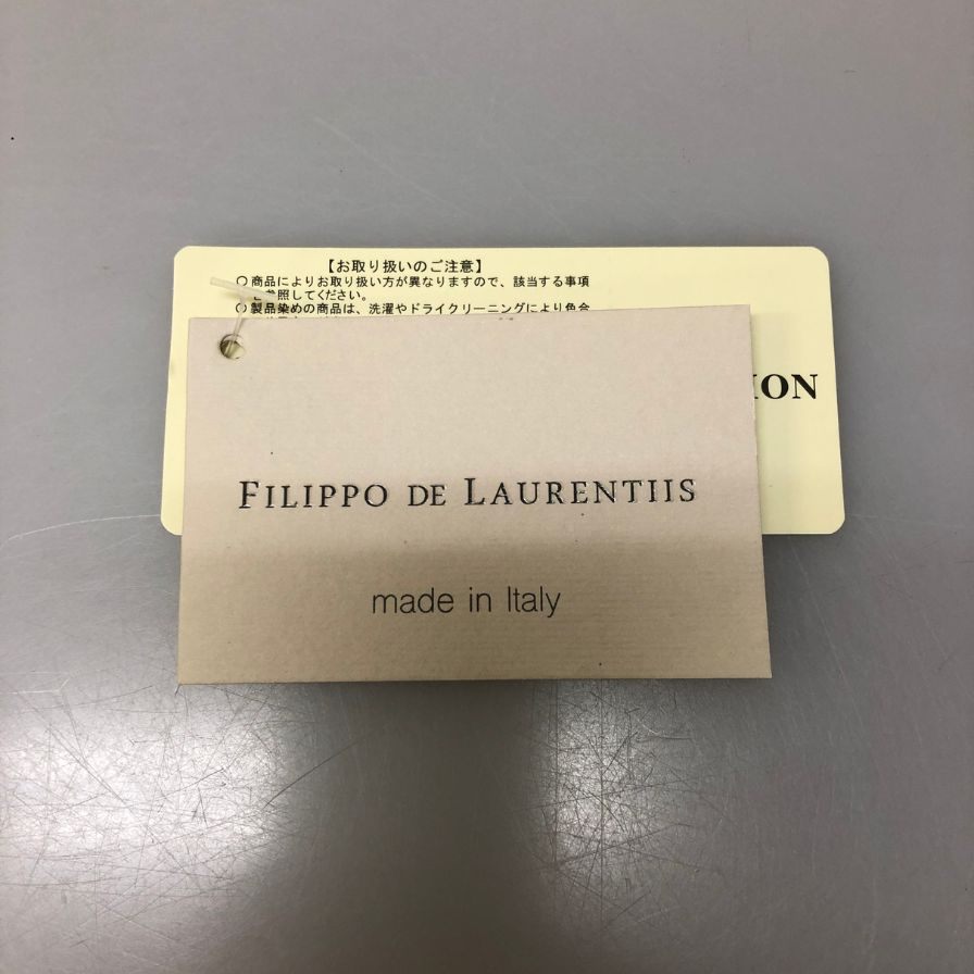 美品◆フィリッポ デ ローレンティス セーター ロイヤルメリノ ウール ニット メンズ サイズ46 カーキ FILIPPO DE LAURENTIIS 【AFB41】