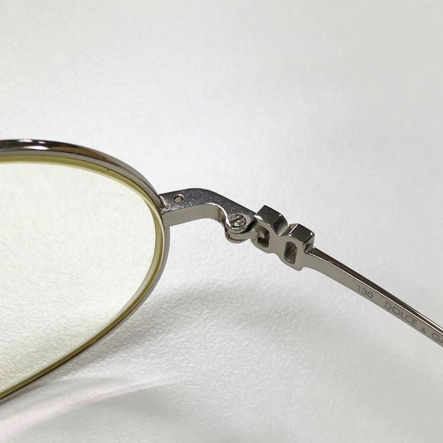 ドルチェ&ガッバーナ 眼鏡 ウェリントン型 シルバー レディース DG488S D87 61□14 130 DOLCE&GABBANA【AFI18-2】