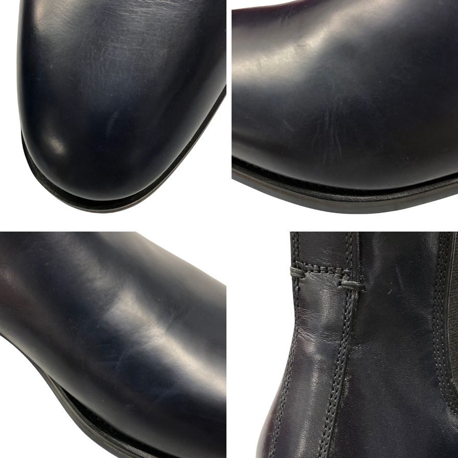 サルヴァトーレフェラガモ サイドゴアブーツ ネイビー サイズ9.5EE Salvatore Ferragamo 約28.0cm【AFD4】