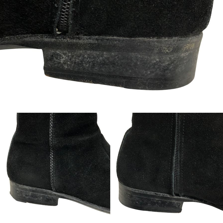 カルバンクライン ブーツ バックジップ ブラック スウェード 0512 サイズ40 Calvin Klein 約26.5cm【AFC32】