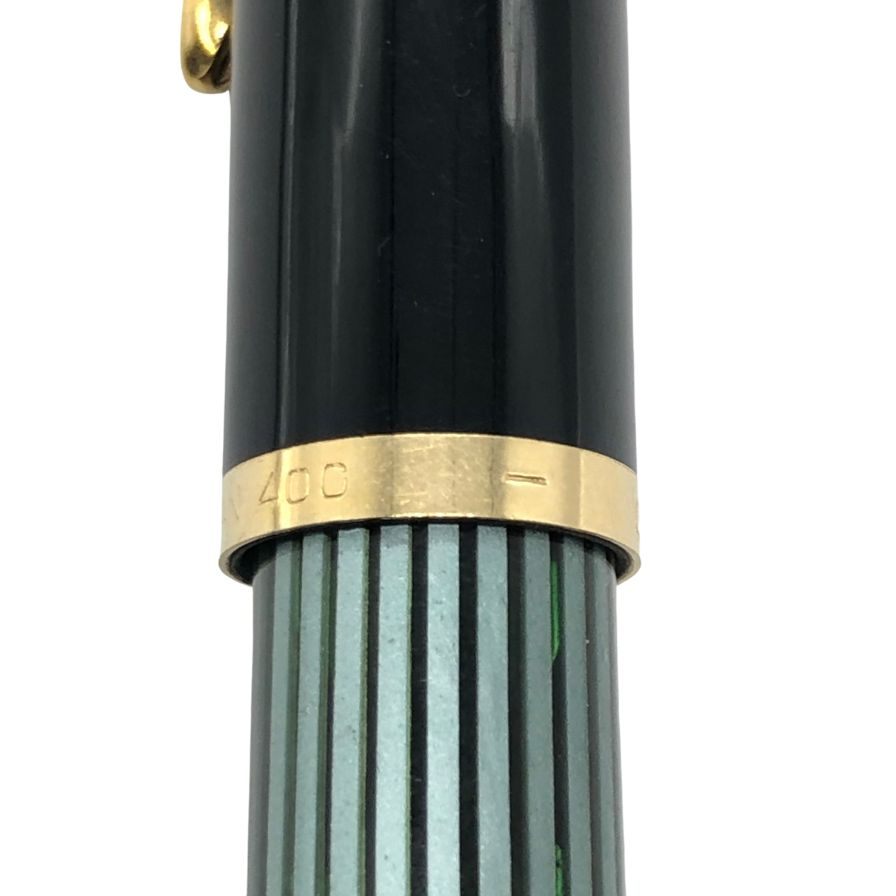 美品◆ペリカン 万年筆 スーベレン ペン先 74C-585 ブラック×グリーン PELIKAN SOUVERAN【AFI3】