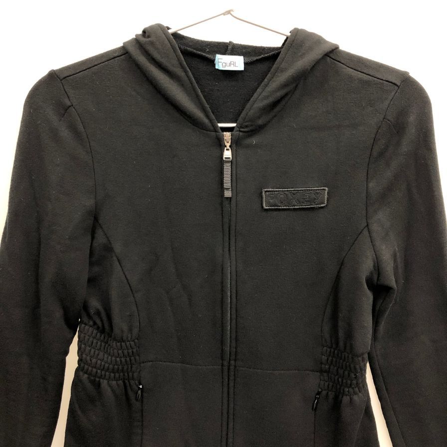 中古◆エフガール フォクシージップパーカー 24677 テンセル ストレッチ ブラック レディース サイズS FguRL FOXEY 【AFB32】