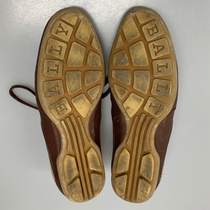 バリー スニーカー レザー ACLASS ブラウン系 メンズ サイズ8M BALLY 約26.5cm【AFC33】