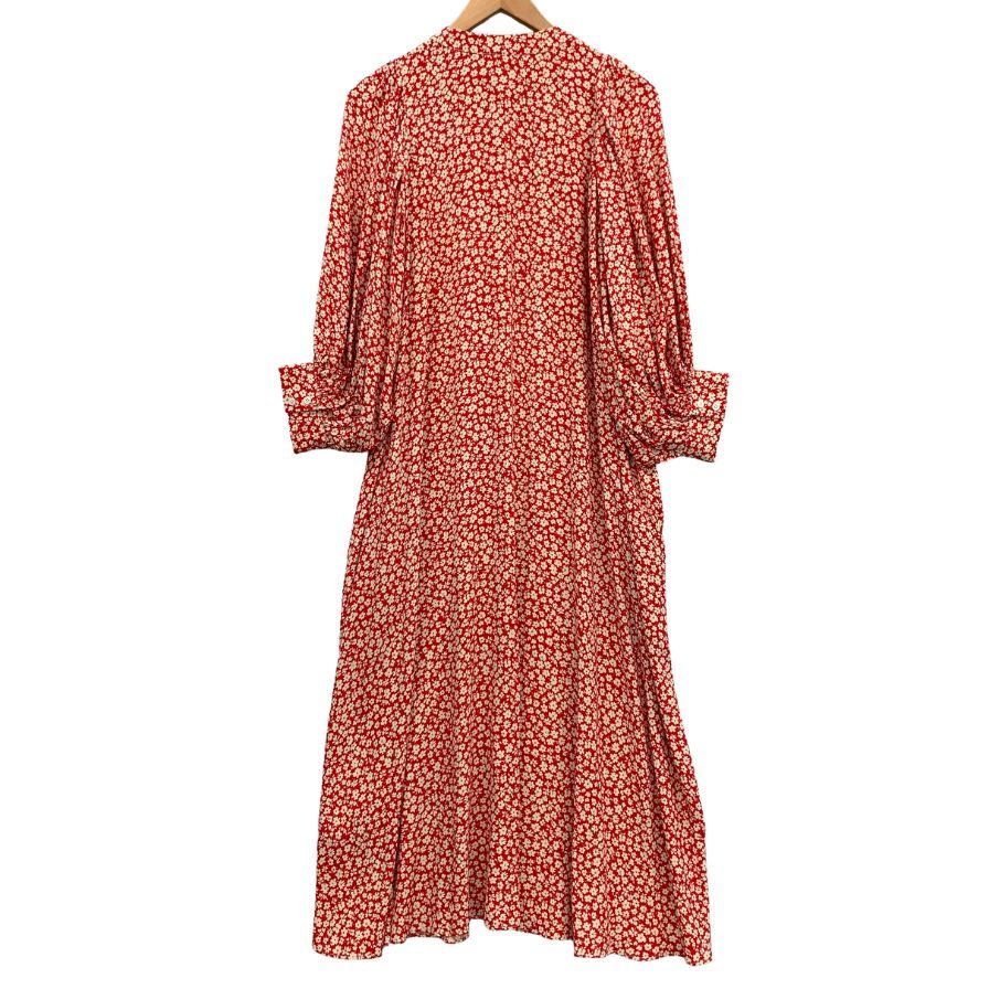 極美品◆アンバーグリーム ワンピース 総柄 花柄 レッド系 レディース ショート AMBERGLEAM 【AFB37】
